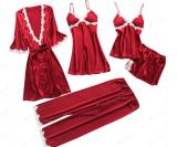 Silky Satin 5PCS Set Nightgown