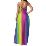 Sexy Colorful Cami Maxi Dress
