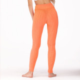 Llight Orange Scrunch Back Fitness Yoga Leggings