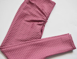 Dark Pink Scrunch Back Fitness Yoga Leggings