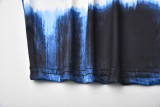 Tie Dye Blue Plus Size Sexy Cami Dress