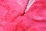 Tie Dye Pink Sporty Romper with Sleeve
