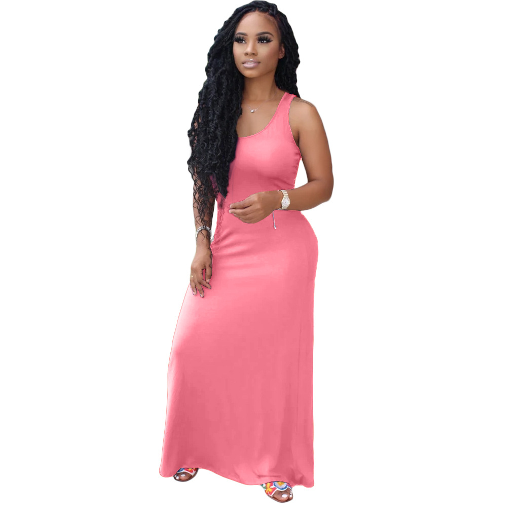 casual coral dress