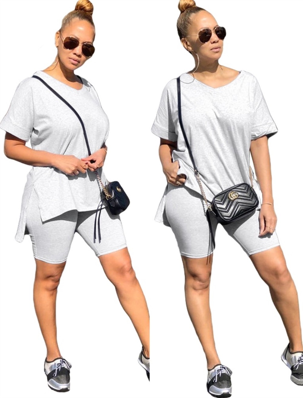 best color shirt for grey shorts