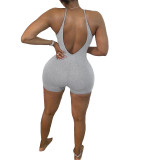Gray Bodycon Cami Romper