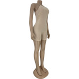 Beige Bodycon Cami Romper