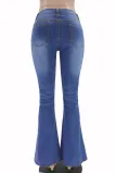 Light Blue Low Waist Flare Jeans