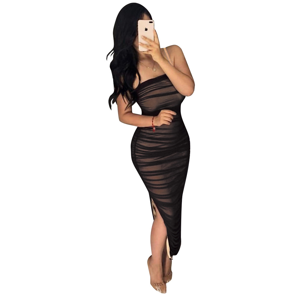 black long cami dress