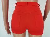 Orange Sleeveless Irregular Crop Top & Shorts Set