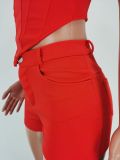 Orange Sleeveless Irregular Crop Top & Shorts Set