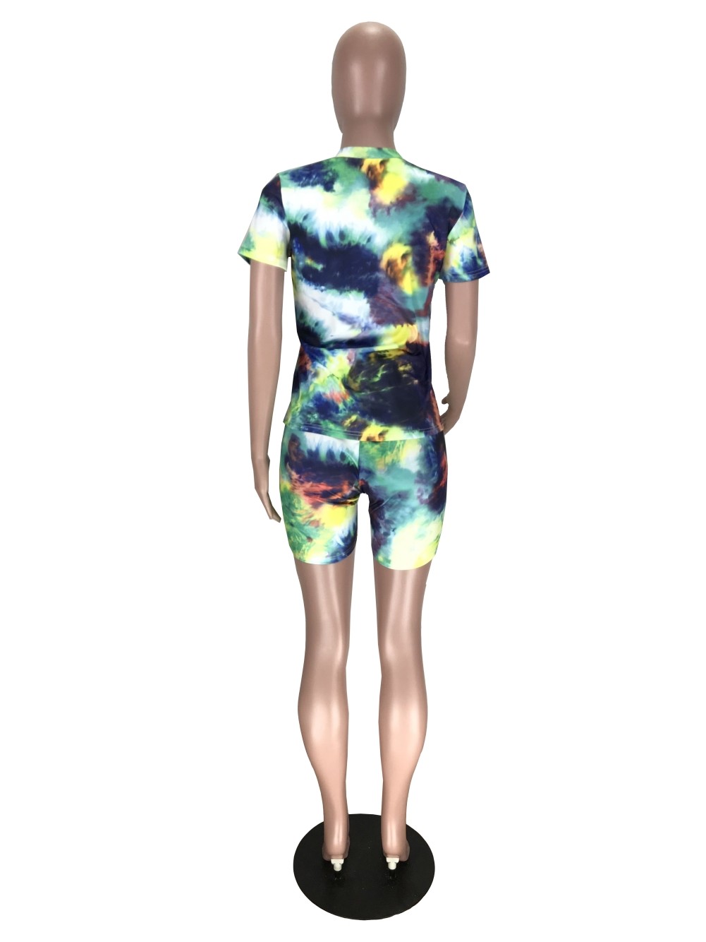 tie dye biker short set