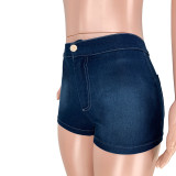 Sexy Blue Denim Tight Shorts