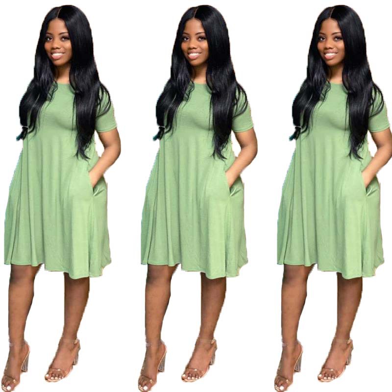 prøve Philadelphia Tigge Light Green Plus Size Casual Dress with Pocket US$ 6.52 -  www.lover-pretty.com