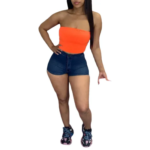 Sexy Blue Denim Tight Shorts
