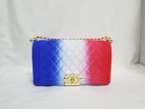 Hot Sale Chain Candy Color Jelly Bag Women Handbag