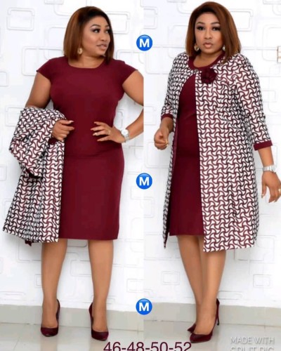Burgundy Mother of the Bride Dress with Matching Coat