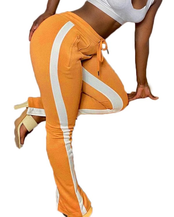 wide leg pants with side slits