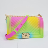 Fashion Chain Candy Color Jelly Bag Women Handbag