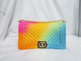 Fashion Chain Candy Color Jelly Bag Women Handbag
