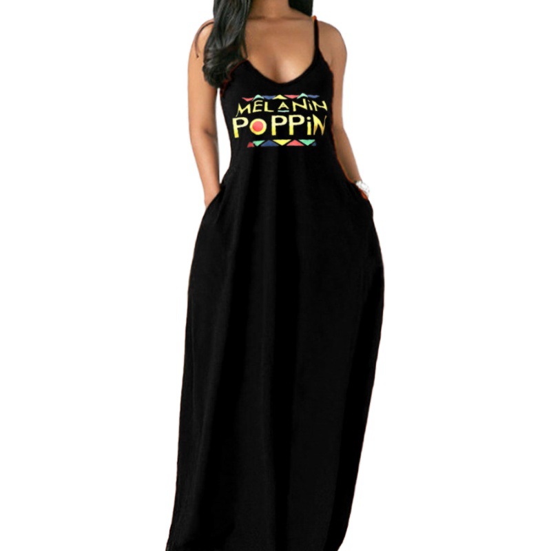 plus size black maxi dress with pockets