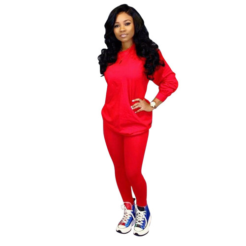 Red Lantern Sleeve Two Piece Pants Set