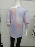 Tie Dye Pink Long Sleeve Loose Top
