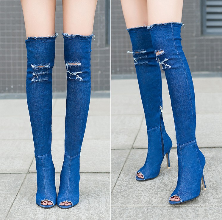 ripped jeans and high heels