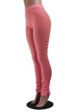 Pink Stacked Pants with Pockets XS-2XL