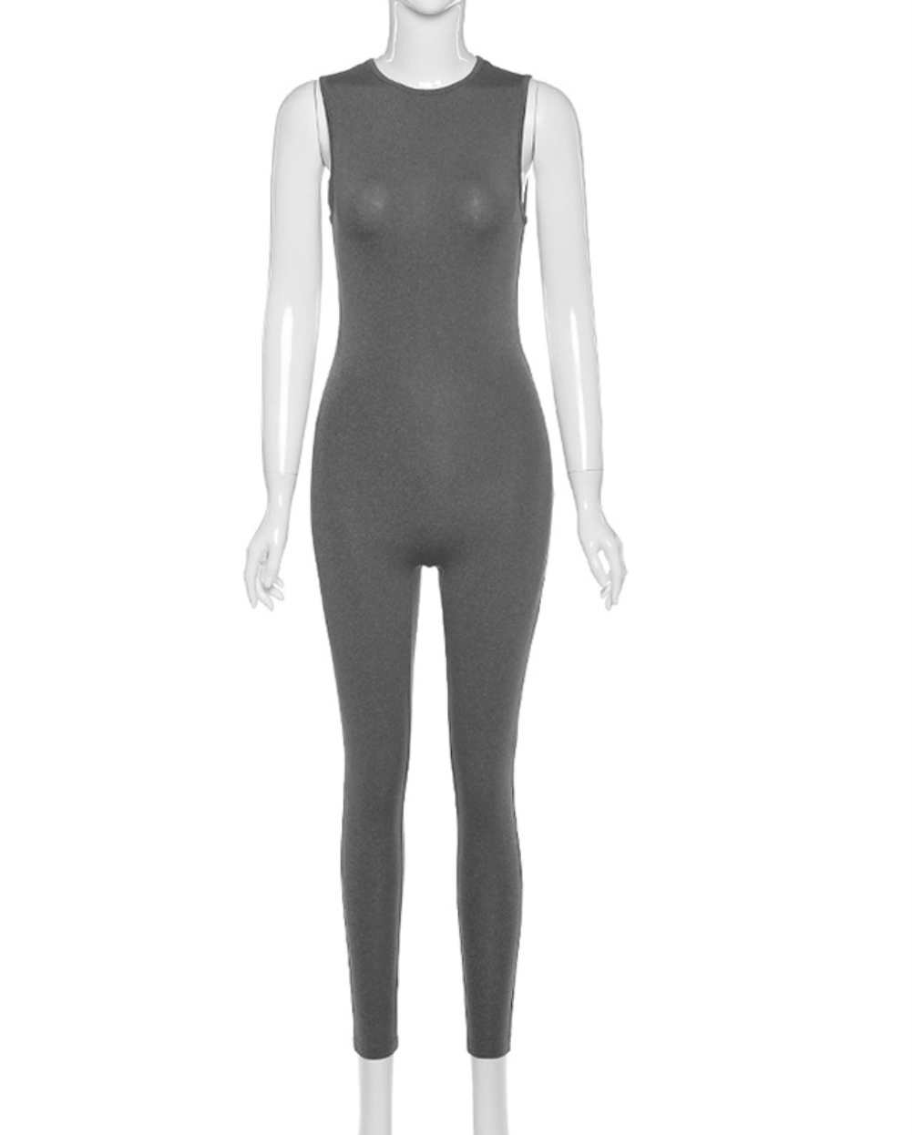 Gray Sleeveless Bodycon Jumpsuit US$ 6.37 - www.lover-pretty.com