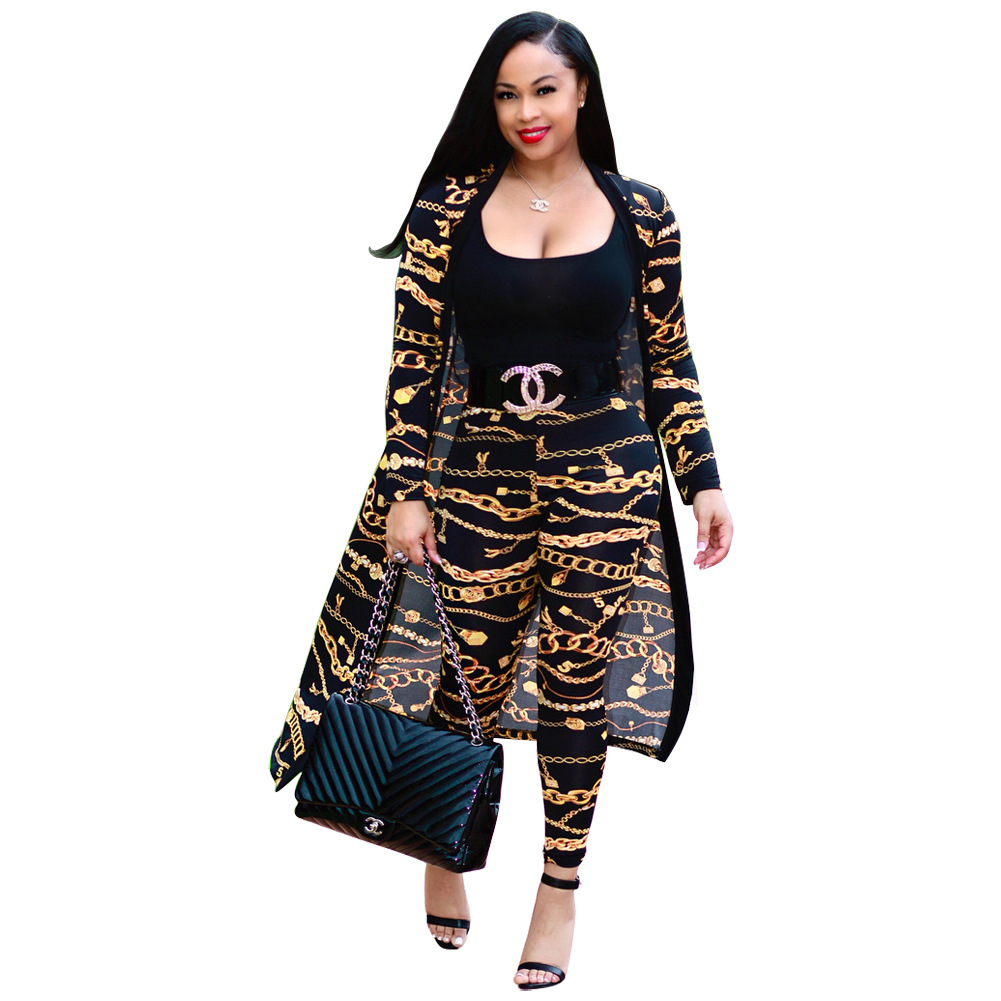 black chain print