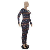 Comfortable Print Jumpsuit