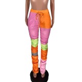 Colorblock Orange Stack Pants