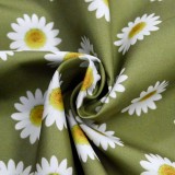 Daisy Print Sleeveless Long Casual Dress