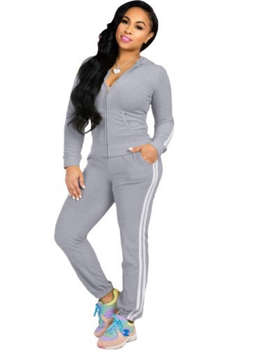 Simple Pocketed Hooded Tracksuit