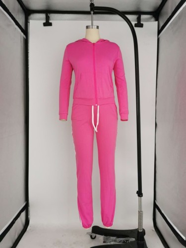 Simple Pocketed Hooded Tracksuit