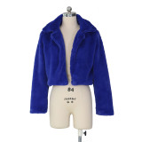 Blue Fur Short Coat