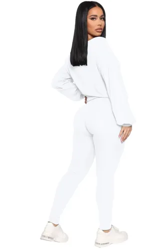 Solid Loose Tops and Leggings Set