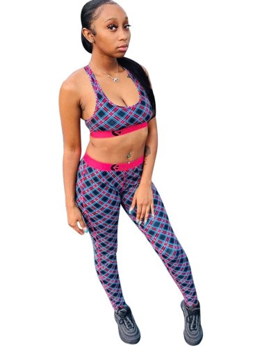 Print Bra and Legging Two Piece Yoga Outfits