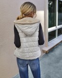 Wholesale Two Way Polar Fleece Hooded Vest
