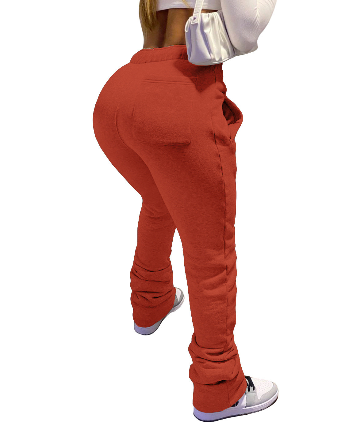 orange drawstring pants