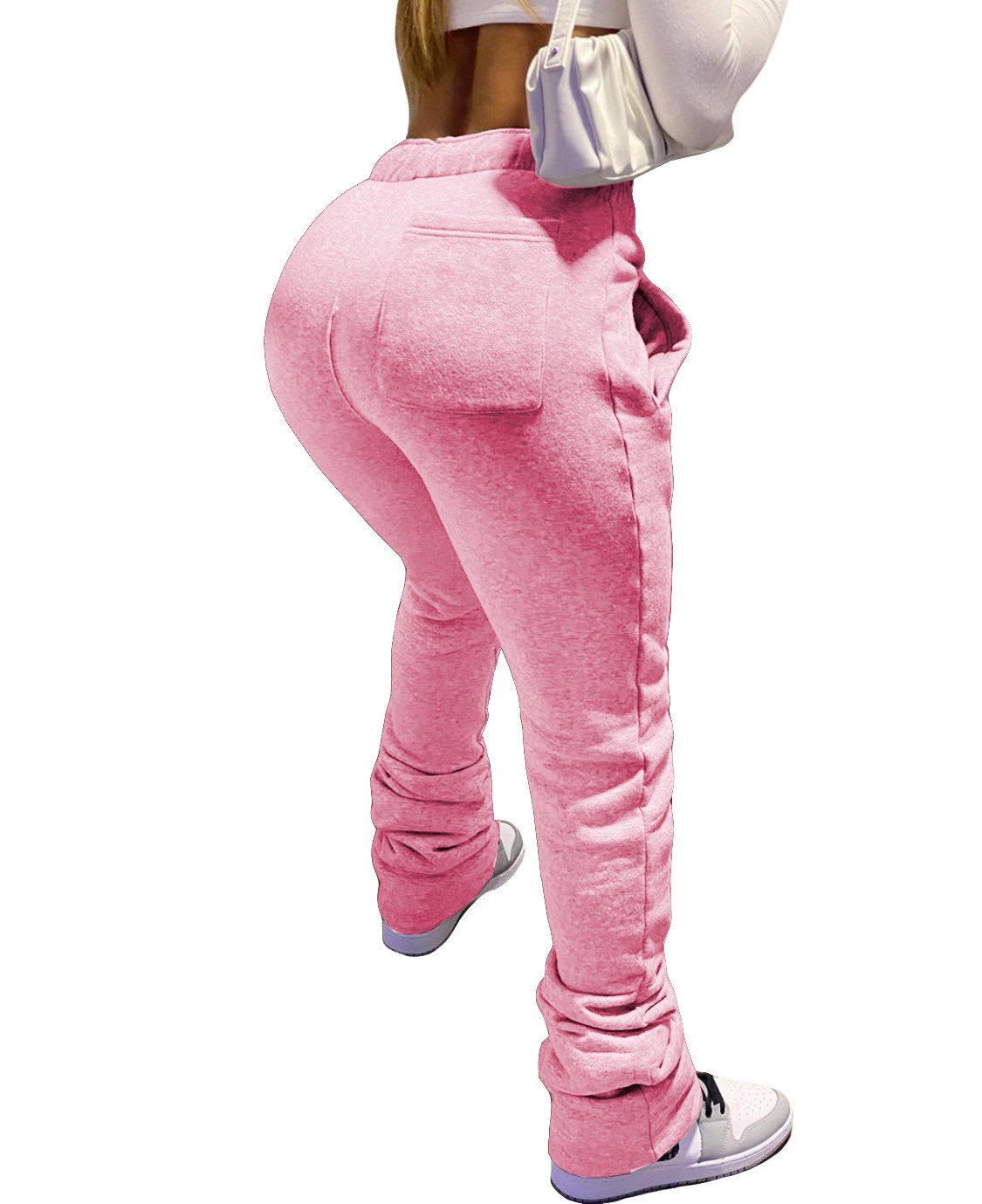 pink drawstring pants