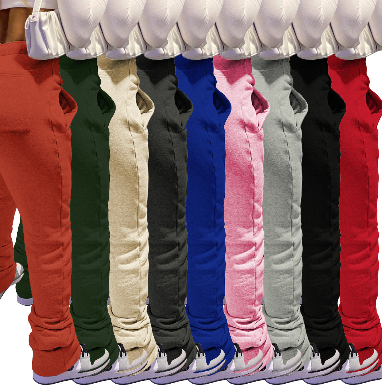 orange drawstring pants
