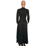 Black High Low Irregular Layered Dress Top