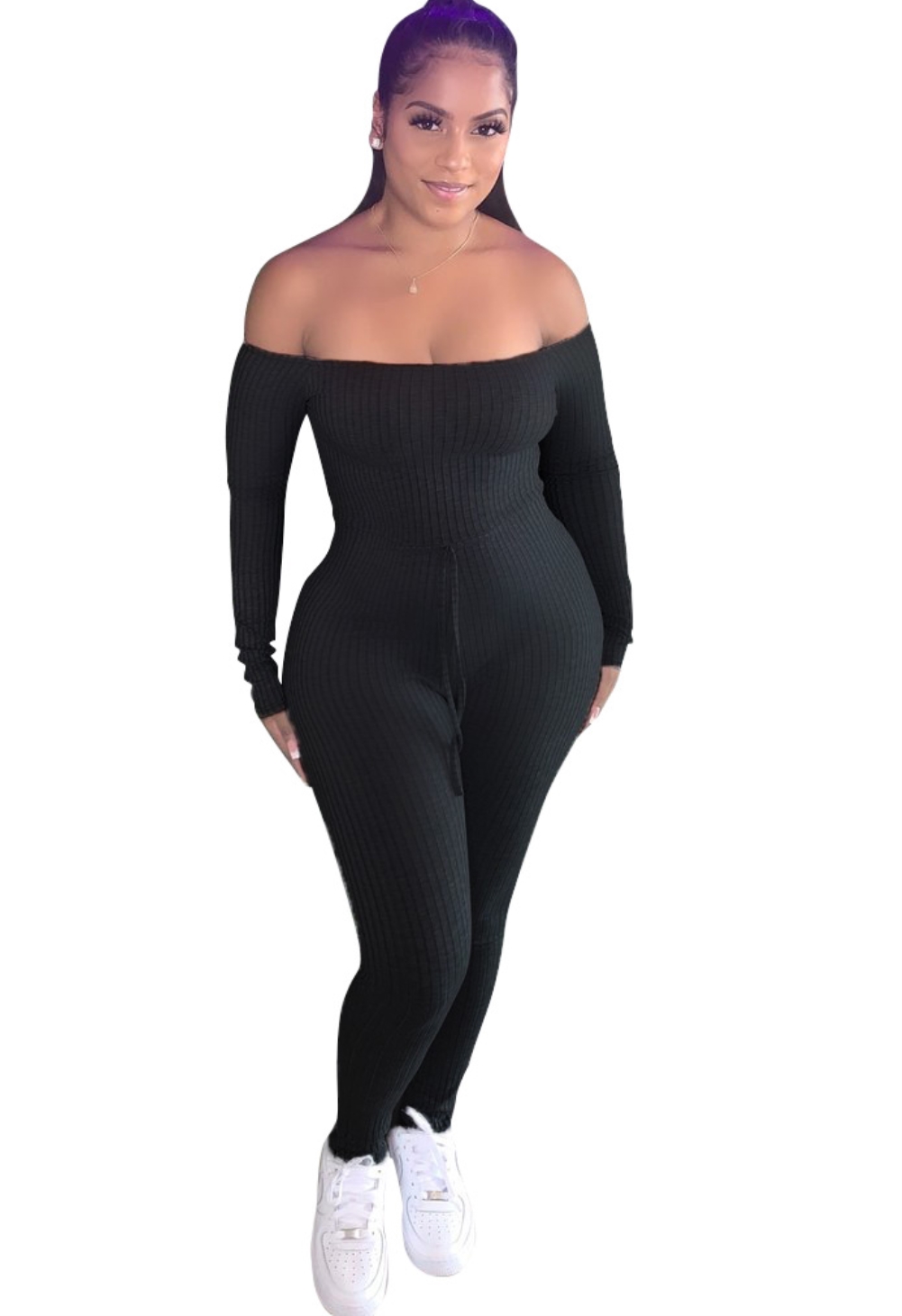 long sleeve bodycon jumpsuit