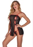 Black & Red Sexy See Through Two Piece Lingerie Set
