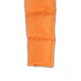 Orange Warm Zipper Short Bread Jacket with Pockets