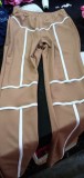 Contrast Piping Sports Zipper Crop Top & High Waist Pants Set