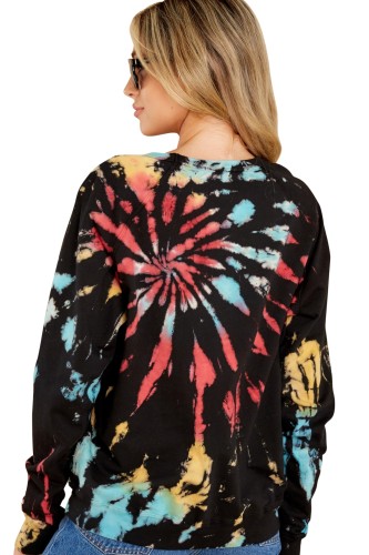 Tie Dye Colorful Autunm Long Sleeve Casual Top