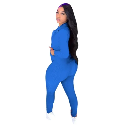 Wholesale Plain Color Zipper Tracksuit
