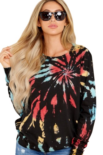 Tie Dye Colorful Autunm Long Sleeve Casual Top